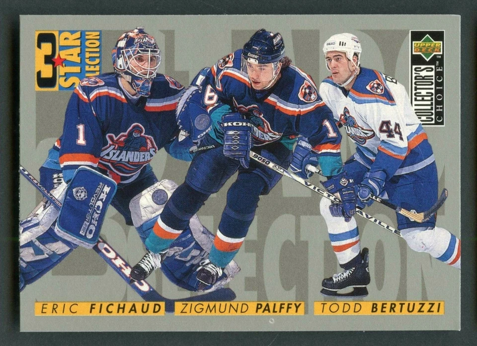 1996 COLLECTOR'S CHOICE 3 STAR SELECTION #323 FICHAUD/PALFFY/BERTUZZI - Image 1 of 1