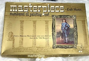 RARE 1960s Blue Boy MP-4 MASTERPIECE Numbered Oil Painting Set 18" x 28" NEW - Picture 1 of 11