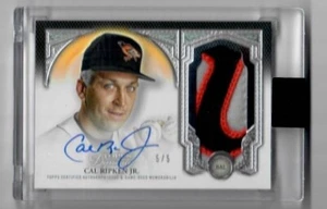 2023 Topps Dynasty Cal Ripken Jr. Dynastic Data Silver Patch Auto Card 5/5 - Picture 1 of 2