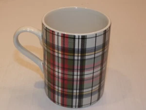 Pottery Barn Plaid Pattern Mug - Picture 1 of 4