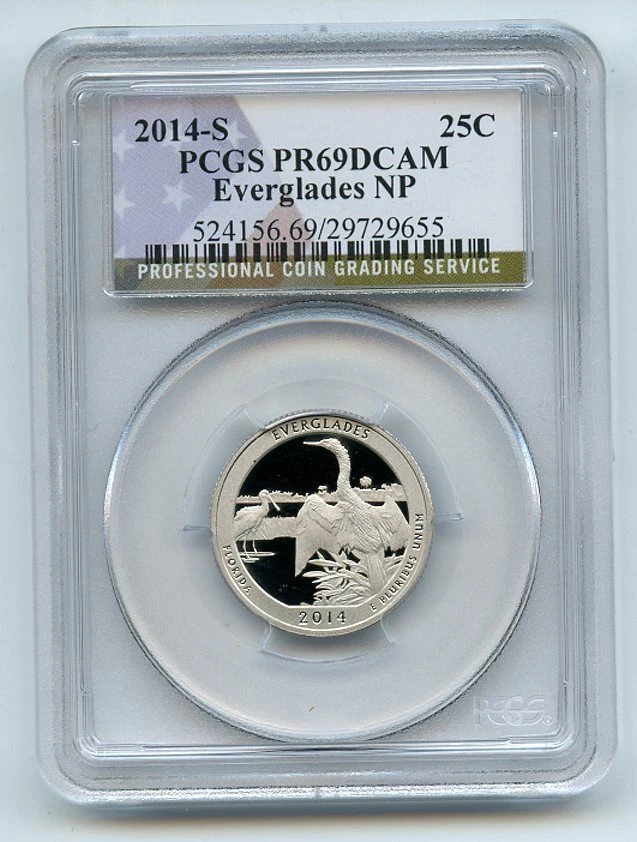 2014 S 25C Clad Everglades Quarter PCGS PR69DCAM - Image 1 of 1