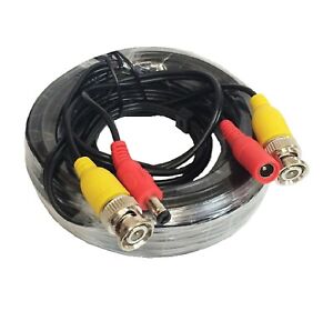 2x 50ft Security Camera Power Cable CCTV Video Extension Wire BNC RCA DVR Cord  