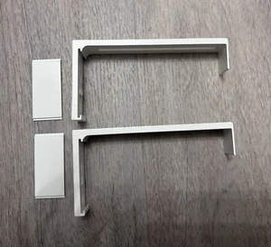 2 x IKEA VIDGA Wandbeschlag weiß 12,5 cm Schiebe Gardinenschiene - Bild 1 von 3