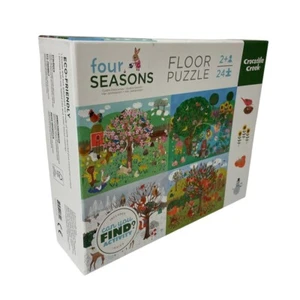 Crocodile Creek Four Seasons 24 Piece Floor Puzzle For 2 Yrs Plus New In Box - Picture 1 of 8