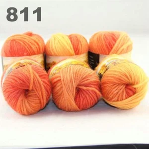 6Balls x 50g Chunky DIY Needle crafts Hand-Woven Knitting Scores Wool Yarn 11 - Picture 1 of 24
