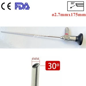 30° ø2.7mmx175mm Rigid Optic Lens ENT Speculum Mirror Arthroscopy Sinuscope - Picture 1 of 7