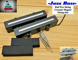 G.M. Jazz Bass Rail Pickup Set Noiseless For 5 String. - Picture 1 of 7