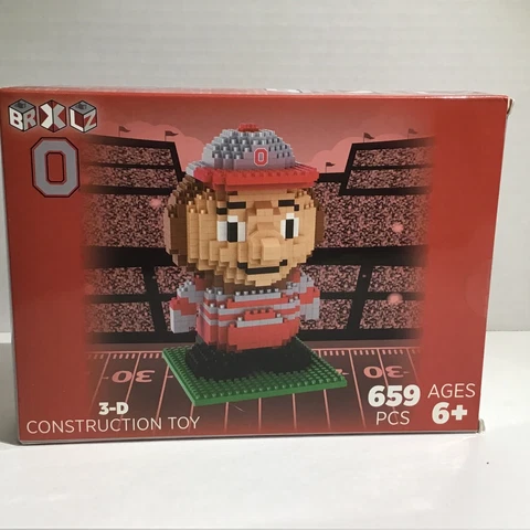 Ohio State Mascot Brutus Buckeye 659 piece BRXLZ 3-D Construction Toy SEALED NIB Cover