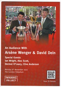 Arsenal Programme : An Audience with David Dein and Arsene Wenger 8/11/2021 - Picture 1 of 1