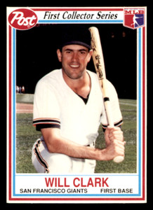 1990 Post Cereal Will Clark    #7 San Francisco Giants