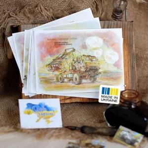POSTCARD UKRAINIAN COTTON COMPLETE SET OF ORIGINAL POSTCARDS - Picture 1 of 11