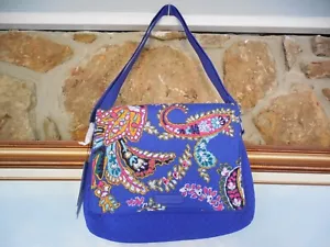 Vera Bradley Mikrofaser Turnabout Crossbody royalblau romantisch Paisley neu mit Etikett $ 90 - Bild 1 von 12