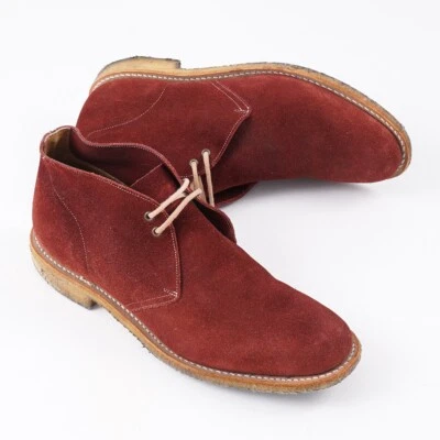 Church's Borgoña Gamuza 'Sahara' Chukka Tobillo Desierto Botas EE. UU. 10 (Reino Unido 9) Zapatos Foto 1 de 4