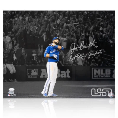Jose Bautista Signed "Bat Flip™ x Joeybats" 16x20 Photograph Photo USA SM JSA - Image 1 of 4