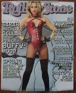 1998 BUFFY THE VAMPIRE SLAYER Rolling Stone Poster Sarah Michelle Gellar 24x30 - Picture 1 of 5