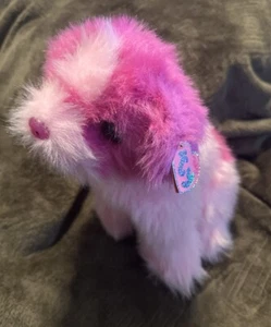 RARE TY PINKYS Twinkles Fuchsia Pink Puppy Dog-2004 TWINKLES 10"  W/ Tag - Picture 1 of 12