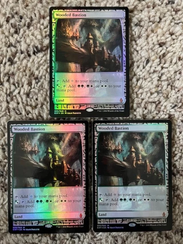 MTG- Wooded Bastion x3 - Expedition FOIL - Image 1 of 1