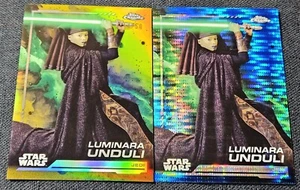 2024 Topps Cromo Star Wars Oro/50 Luminara Unduli Azul Pulsar Refractor #145 - Imagen 1 de 2