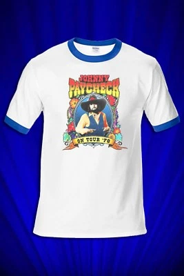 CAMISETA TIMBRE Johnny Paycheck 1978 Tour Outlaw Country Foto 1 de 4