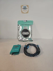 EMK AUX Jack 3.5mm to Mono 6.35mm1/4'' Audio Splitter Cable Speaker AUX Cable - Picture 1 of 2