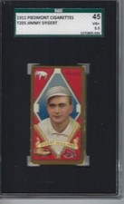 1911 T205 baseball card Jimmy Dygert Philadelphia A's graded SGC 3.5 Piedmont