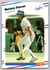 1988  Fleer #513 Mariano Duncan Los Angeles Dodgers