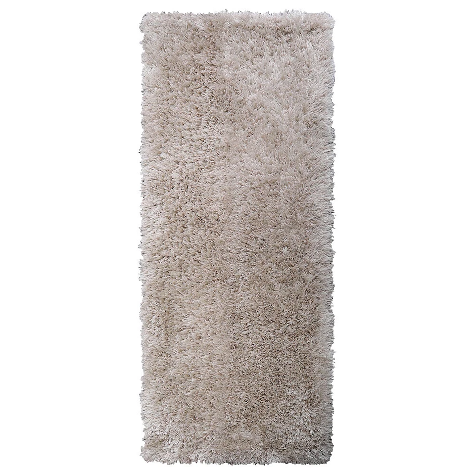 Eco-Friendly Hand Tufted Shag Polyester Area Rug Solid Ivory BBH Homes - Image 1 of 1