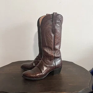 Lucchese Vintage Womens 7C Leather San Antonio Riding Western Boots - 8083 4L301 - Picture 1 of 15