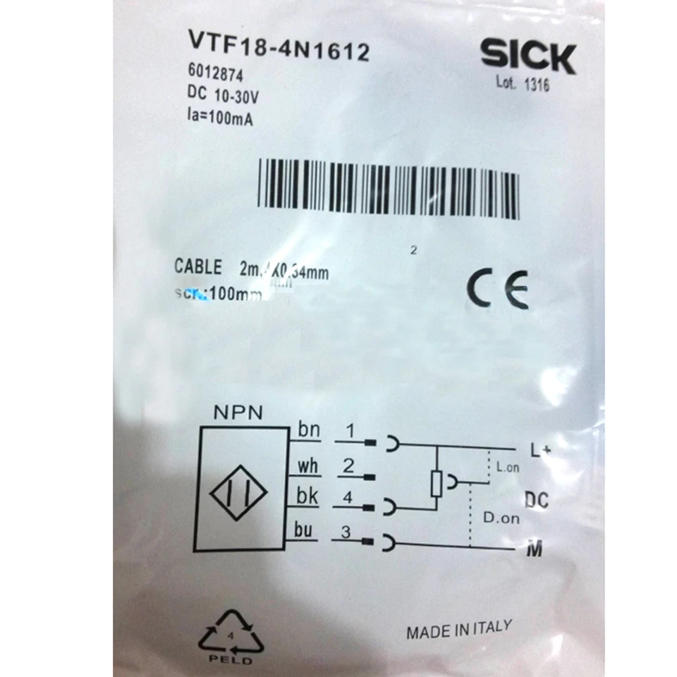 SICK VTE18-4N1612 Proximity Switch Sensors New✦Kd - Image 1 of 1