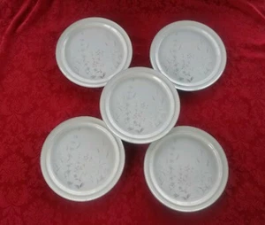 SET OF 5 NORITAKE JAPAN STONEWARE 8354 WOODSTOCK DINNER PLATES 10-1/2, PRE OWNED - Picture 1 of 7
