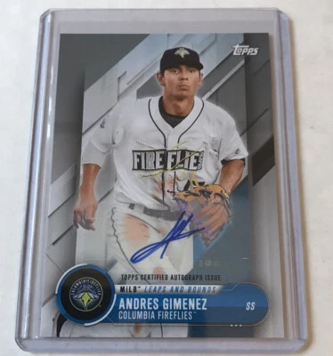 2018 Topps Pro Debut Andres Gimenez Leaps And Bounds Auto..#ed 30/50!! - Image 1 of 2