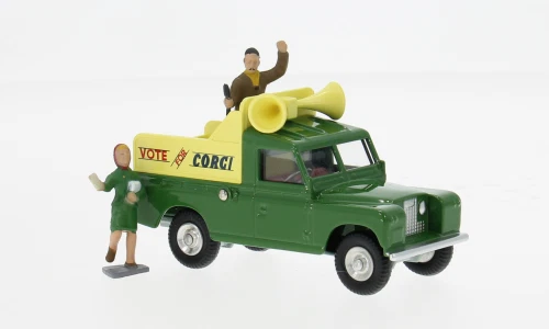 Corgi Land Rover Public Address Vehicle Green/Yellow 1964 1:43 - Image 1 of 1