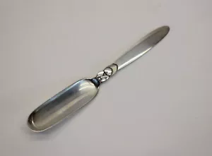 Georg Jensen CACTUS PATTERN argento sterling FORMAGGIO SCOOP 7" vecchio stile - Foto 1 di 12