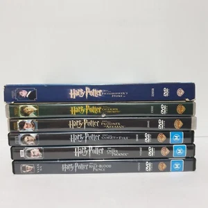 Harry Potter Movie Collection DVD Set Movies 1-6 Region 4 PAL VGC Free Post - Picture 1 of 2