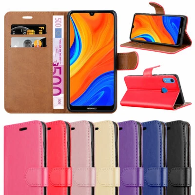 For Huawei Y6s 2019 Phone Case Leather Wallet Flip Folio Stand View Cover - Image 1 of 4