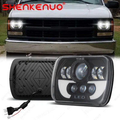Faros LED 7X6 5x7 Hi Lo DRL para camioneta Chevy C1500 C2500 C3500 Suburban C04 Foto 1 de 4