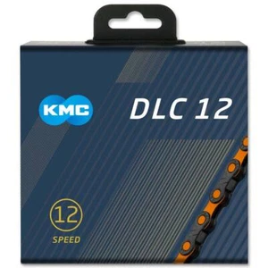 KMC DLC X12 12 Speed Chain Black/Orange 126 Link - Road Bike/Mountain Bike - Picture 1 of 2