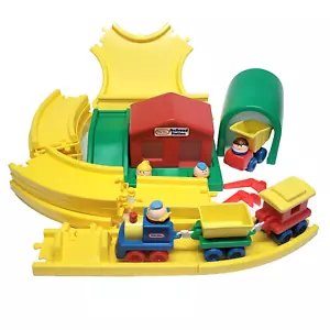Vtg 1985 Little Tikes Creative Railway Roadway Train Set Complete #0580 80s - Picture 1 of 11