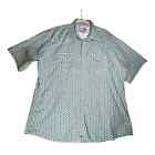 Wrangler Mens Size Xxl Shirt Green 20X Competition Advanced Comfort Pearl Snap