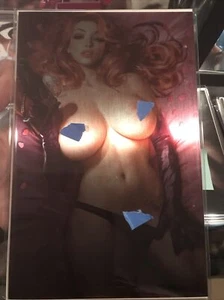 JESSI ZOMBIE HUNTER #1 SHIKARII VIRGIN METAL COVER NO TOP BLACK UNDIES - Picture 1 of 5