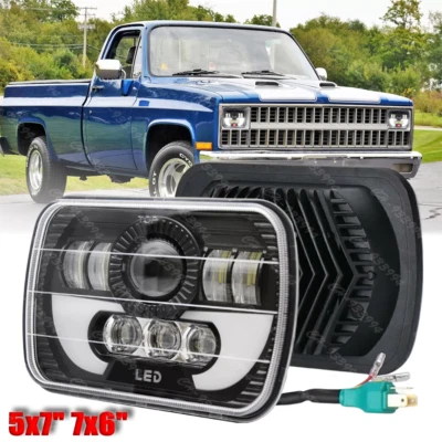 Faro LED haz alto y bajo de 7x6 pulgadas para Chevrolet C10 C20 C30 K10 K20 K30 Foto 1 de 4
