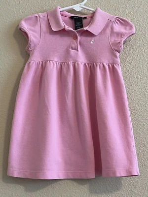 6 - 12 MESES ~ Vestido Bebé Niña Náutica ~ Estilo Polo Tejido Piqué ~ Primavera Verano Foto 1 de 4