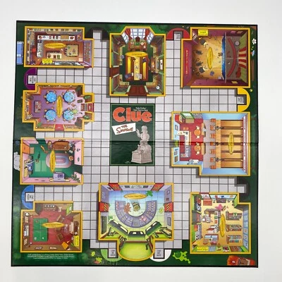 Game Board Only The Simpsons Clue 2000 Replacement Pieces - Image 1 of 2