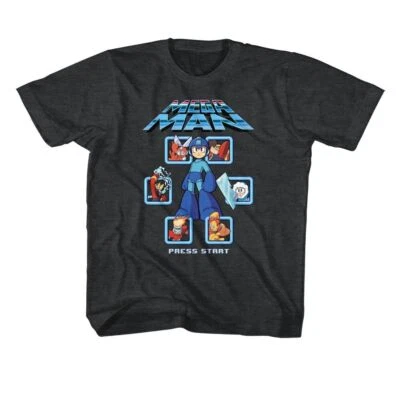 Camisa para juegos Mega Man Select Screen Remix vintage Smoke para niños Foto 1 de 3