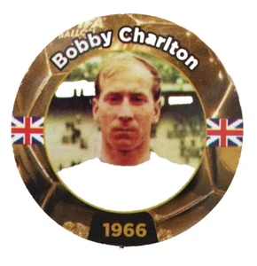 1966 World Cup England Bobby Charlton Golden Disc Pog Rare Pelotazos Argentina  - Picture 1 of 4