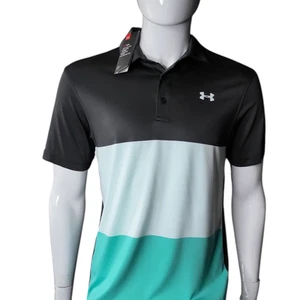 NWT UNDER ARMOUR The Playoff Polo Colorblock HeatGear Loose Fit Men's Size S - Picture 1 of 10