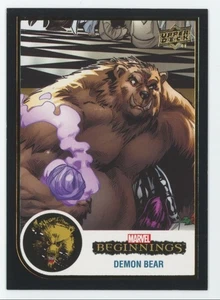 2022 Upper Deck Marvel Beginnings Black Base Demon Bear #111 A34 - Picture 1 of 2