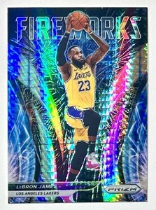 2021-22 Prizm LeBron James Silver Hyper Fireworks Refractor SP 1 Lakers NBA Rare - Bild 1 von 12