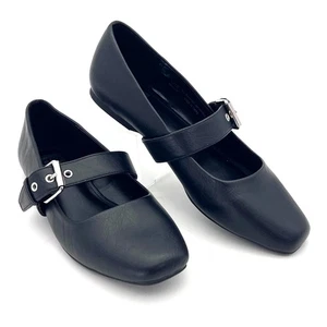 Dolce Vita Munich Mary Janes Zapatos Planos Mujer Talla 9 Negro Plata Hebilla Nuevos - Imagen 1 de 15