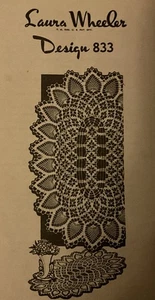 x833 Vintage mail order LW Pineapple Doily Pattern to Crochet (Reproduction) - Picture 1 of 2